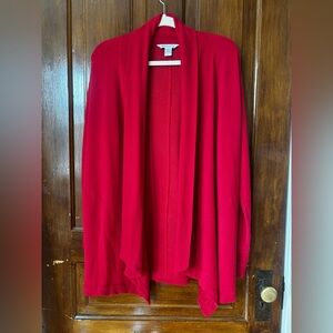 Athleta Pranayama Red Modal Slouchy Comfort Cardigan